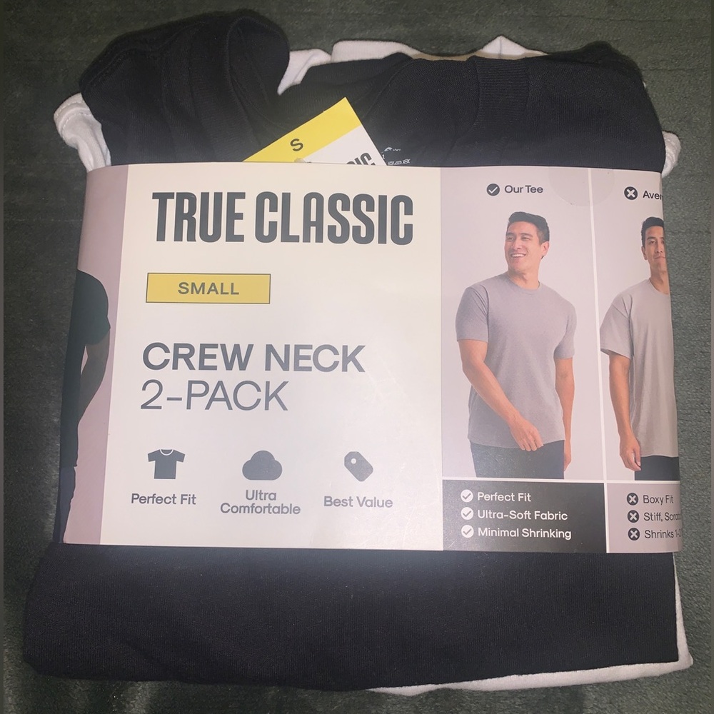 TRUE CLASSIC 2 PACK CREW NECK T-SHIRTS
